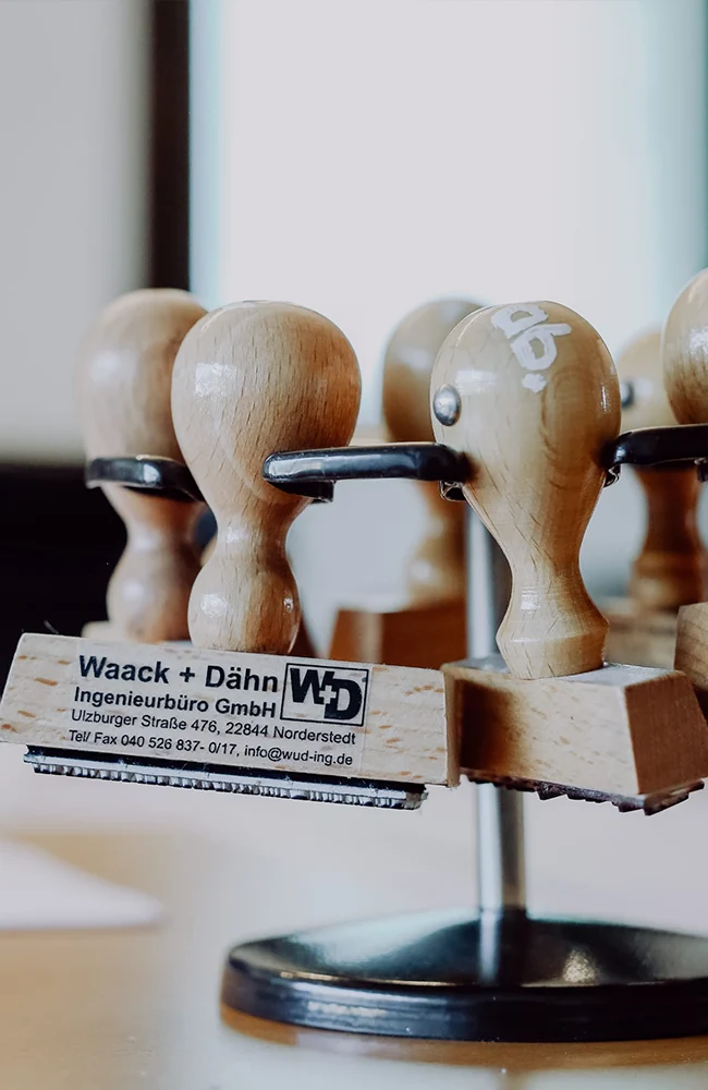 Waack + Dähn Ingenieurbüro GmbH Stempel, hochkant